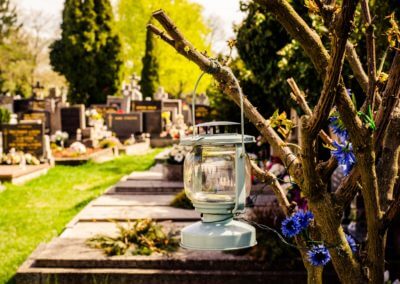 Cemetery and lantern